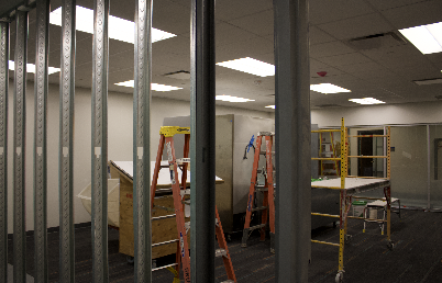 S215 is under renovation to create a more grocery-store feel to the Downtown Food Pantry.